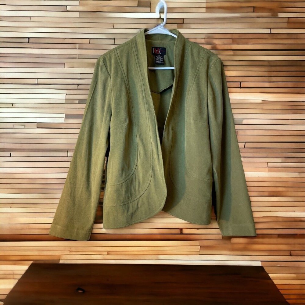 R & K Originals Open Light Blazer Long Sleeve Women's Green 12